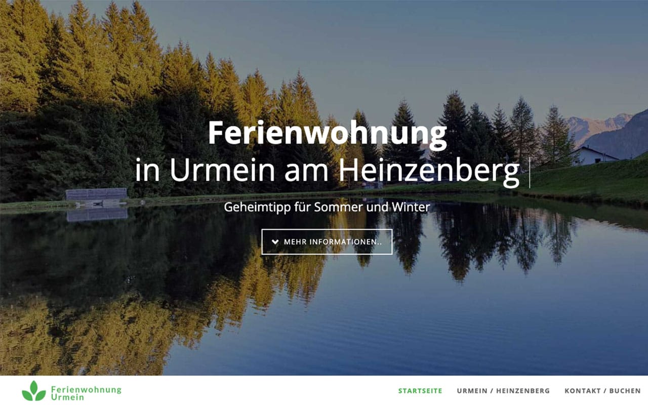 Ferienwohnung Urmein am Heinzenberg Bergsee mit Spiegelung von Tannen bei Urmein am Heinzenberg